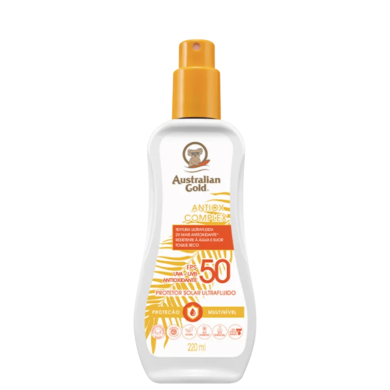 Australian Gold Antiox Complex Ultra Fluido FPS 50 - Protetor Solar 220ml - A Perfumista Mococa