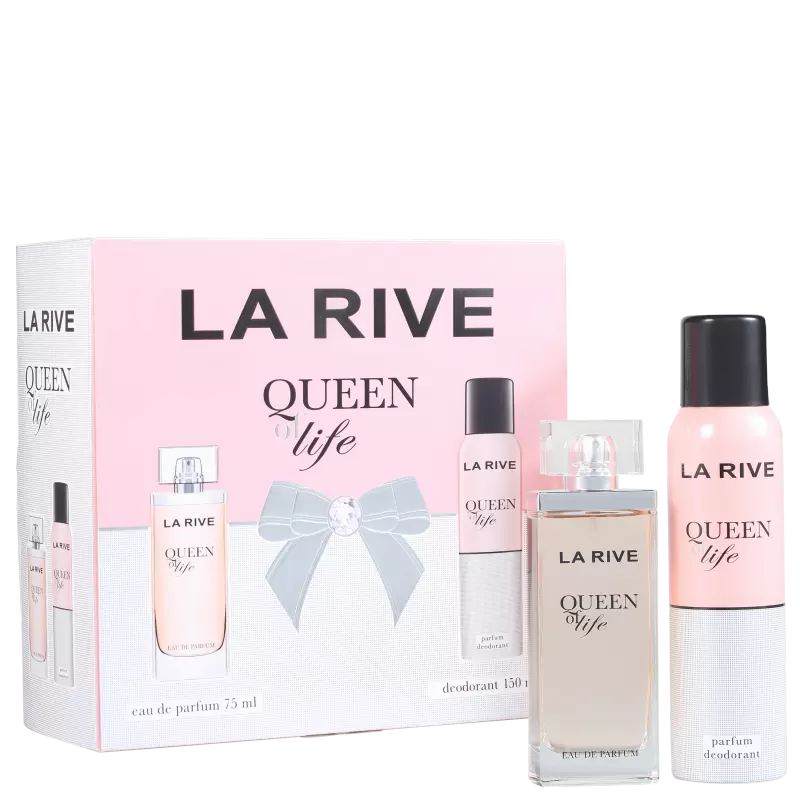 Kit Queen Of Life La Rive Feminino - Eau de Parfum 75ml + Desodorante 150ml - A Perfumista Mococa