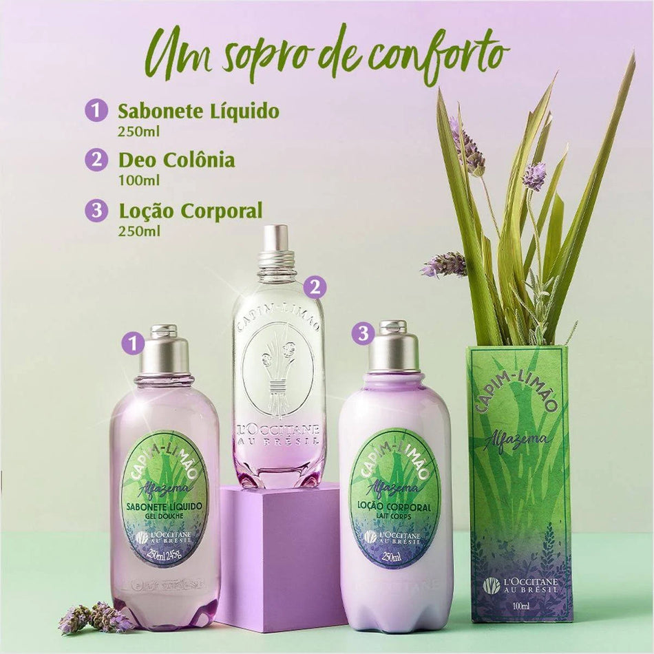 Sabonete Líquido L'Occitane Au Brésil Capim Limão Alfazema 250ml - A Perfumista Mococa