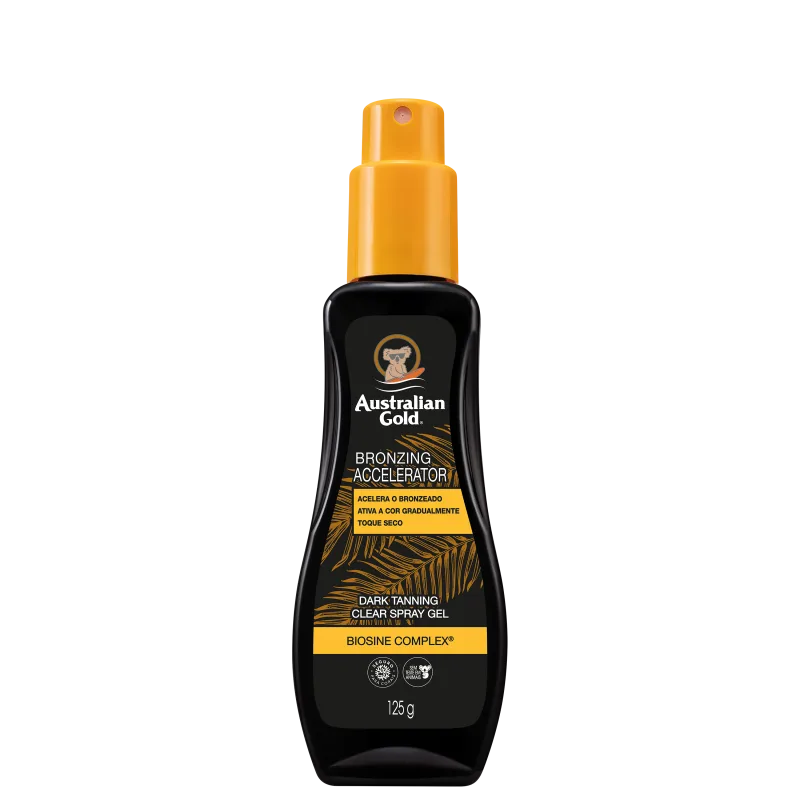 Bronzeador Spray Gel Australian Gold Dark Tanning Clear 125ml