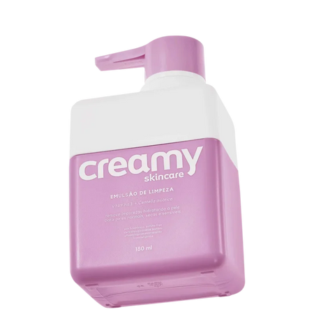 Frasco de Creamy Emulsão de Limpeza Facial 180ml