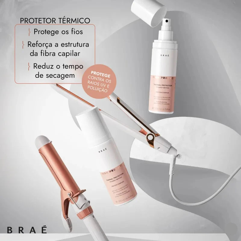 Banner de Braé High Protect Thermal Protection. Esse leave-in condicionante revolucionário 