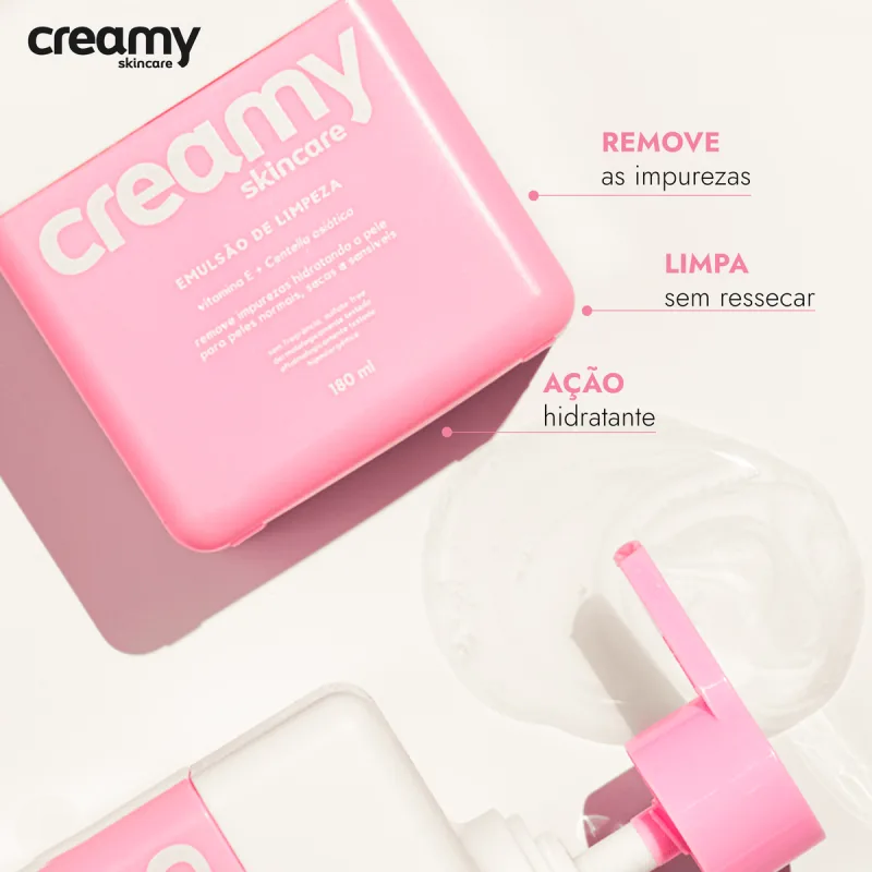 Creamy - Emulsão de Limpeza Facial 180ml - A Perfumista Mococa