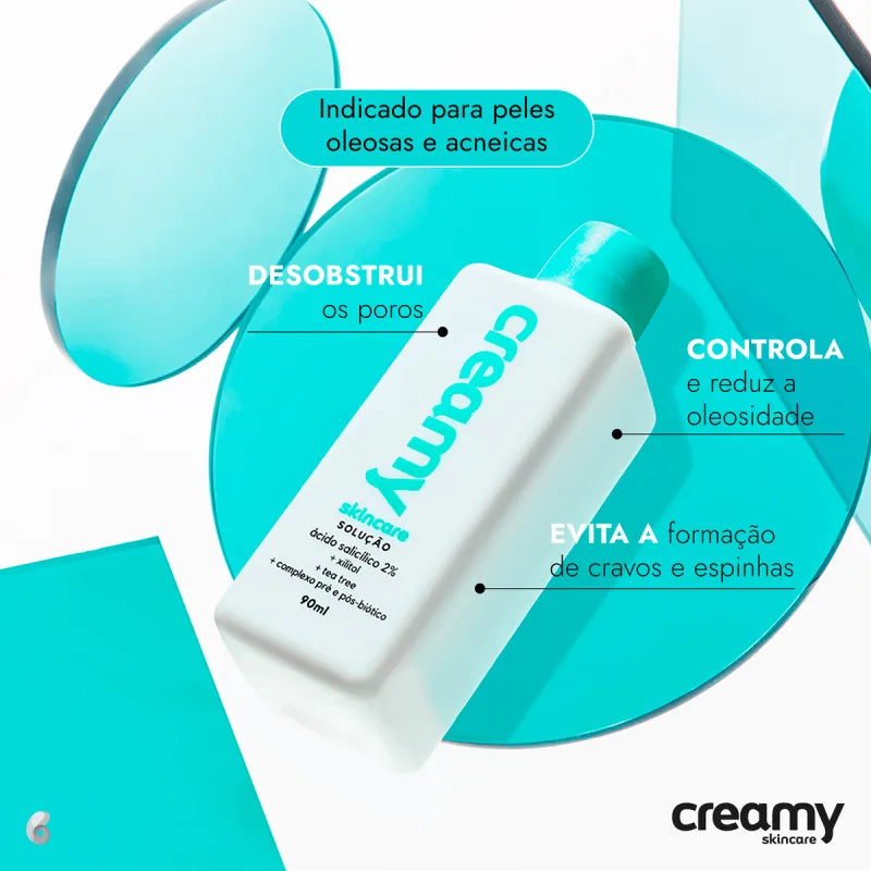 Creamy Ácido Salicílico - Solução Tônica Antiacne 90ml