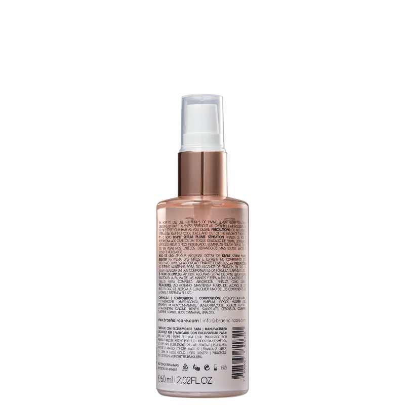 Braé Divine Plume Sensation - Sérum Reparador Capilar 60ml