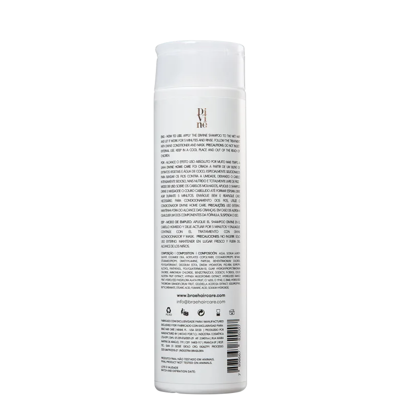 Braé Divine - Shampoo 250ml - A Perfumista Mococa